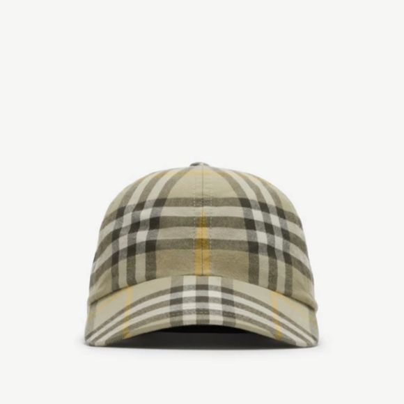 Check Cotton Baseball Cap Burberry - Picture 1 of 3
